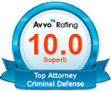 Avvo Rating 10.0 - Criminal Defense badge